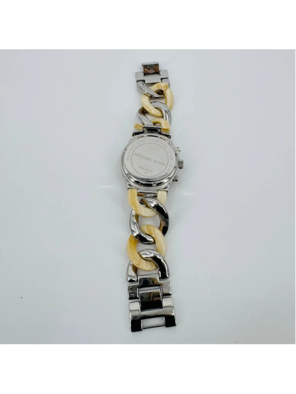 Michael Kors Runway Twist Chronograph Watch Silver Beige